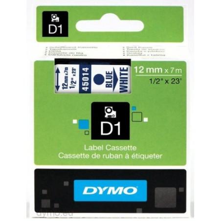 898-CINTA ROTULADORA D1 12MMX7M AZUL/BLANCO DYMO S0720540