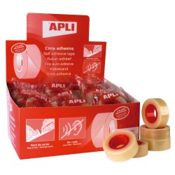 8998-APLI 11103 cinta adhesiva 33 m Transparente