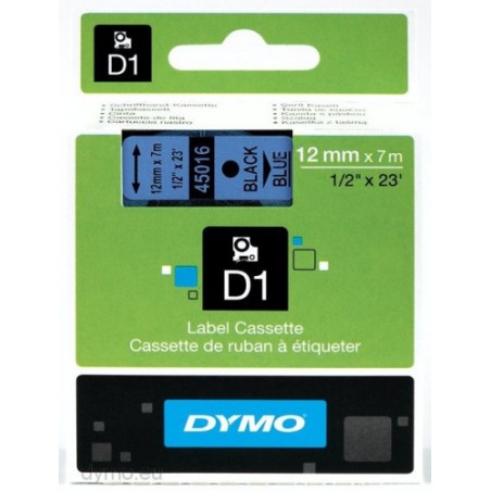 906-CINTA ROTULADORA D1 12MMX7M NEGRO/AZAUL DYMO S0720560