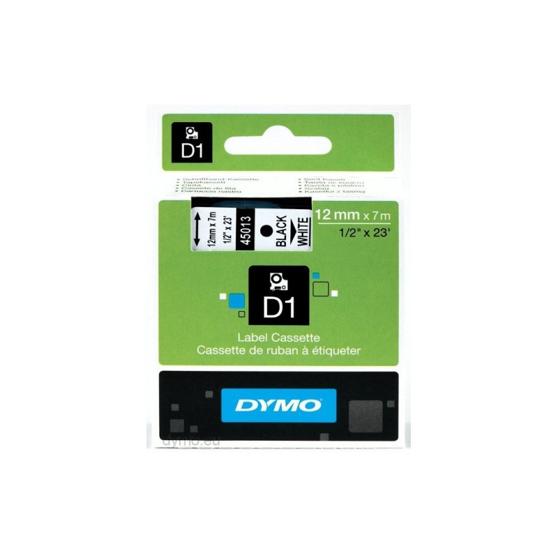 908-CINTA ROTULADORA D1 12MMX7M NEGRO/BLANCO DYMO S0720530 908-CINTA ROTULADORA D1 12MMX7M NEGRO/BLANCO DYMO S0720530