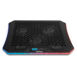 9097-KROM BASE REFRIGERACION PORTATIL HASTA 19". SOPORTE SMARTPHONE. HUB 2 X USB. RGB (NXKROMKOOLER)