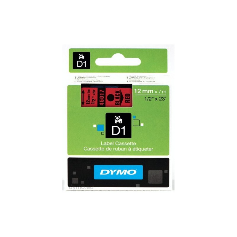 910-CINTA ROTULADORA D1 12MMX7M NEGRO/ROJO DYMO S0720570 910-CINTA ROTULADORA D1 12MMX7M NEGRO/ROJO DYMO S0720570