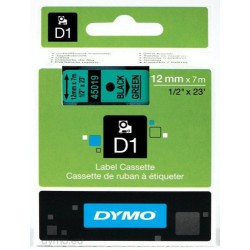 914-CINTA ROTULADORA D1 12MMX7M NEGRO/VERDE DYMO S0720590