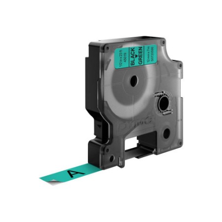 915-CINTA ROTULADORA D1 12MMX7M NEGRO/VERDE DYMO S0720590