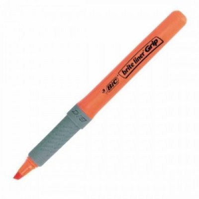 MARCADOR FLUORESCENTE HIGHLIGHTER GRIP TRAZO 15 33MM NARANJA BIC 811933