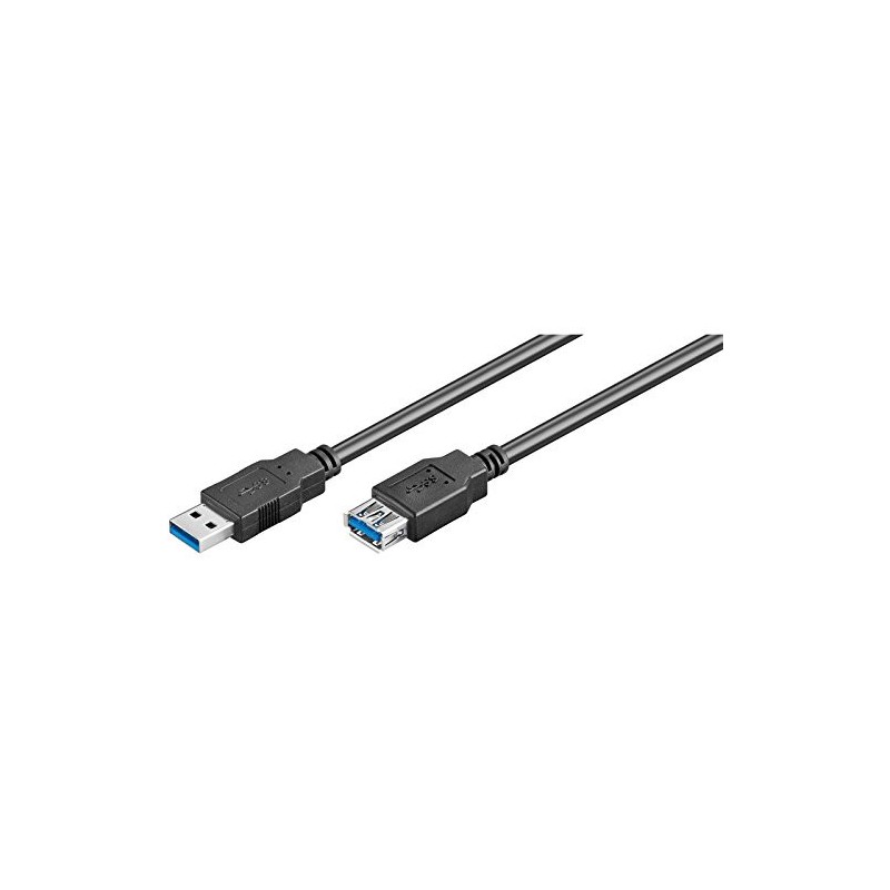 9195-Ewent EW-100203-030-N-P cable USB 3 m USB 3.2 Gen 1 (3.1 Gen 1) USB A Negro