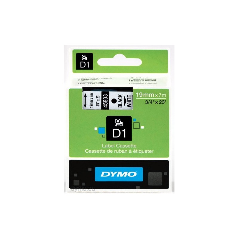 922-CINTA ROTULADORA D1 19MMX7M NEGRO/BLANCO DYMO S0720830 922-CINTA ROTULADORA D1 19MMX7M NEGRO/BLANCO DYMO S0720830