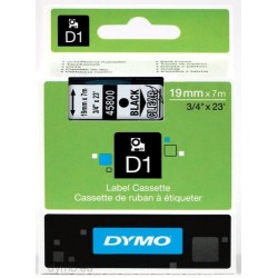 924-CINTA ROTULADORA D1 19MMX7M NEGRO/TRANSPARENTE DYMO S0720820