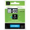 924-CINTA ROTULADORA D1 19MMX7M NEGRO/TRANSPARENTE DYMO S0720820