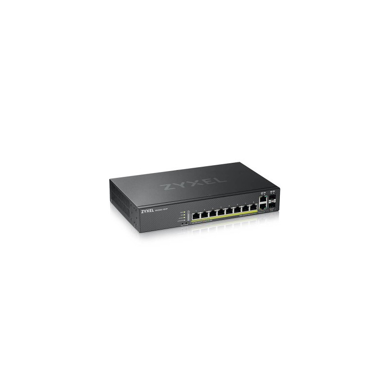 9256-Zyxel GS2220-10HP-EU0101F switch Gestionado L2 Gigabit Ethernet (10/100/1000) Energia sobre Ethernet (PoE) Negro