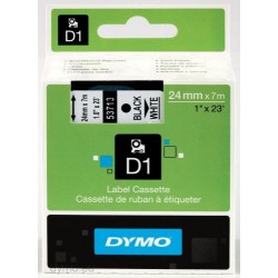 926-CINTA ROTULADORA D1 24MMX7M NEGRO/BLANCO DYMO S0720930