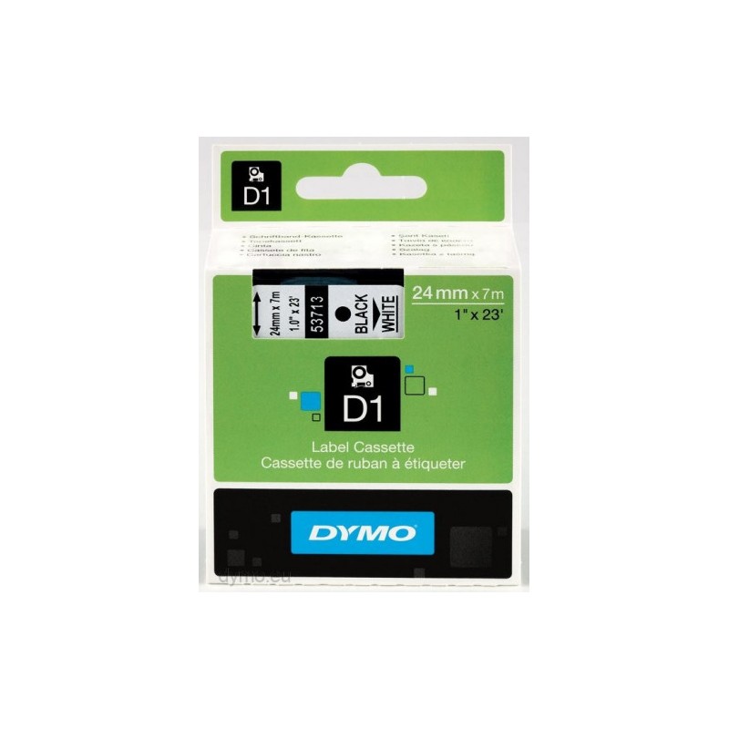 926-CINTA ROTULADORA D1 24MMX7M NEGRO/BLANCO DYMO S0720930 926-CINTA ROTULADORA D1 24MMX7M NEGRO/BLANCO DYMO S0720930