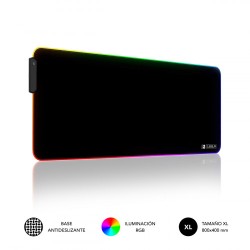 9378-SUBBLIM Alfombrilla/Tapete Raton Luz LED RGB 9 colores Extra Grande