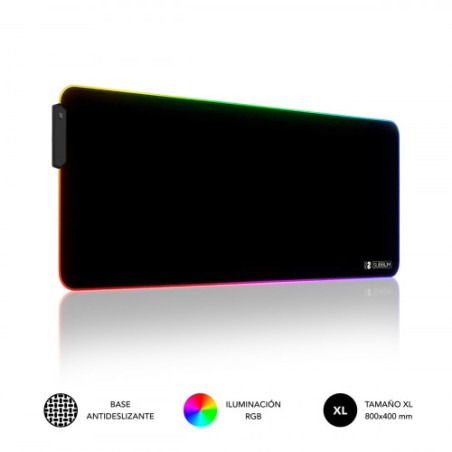 9378-SUBBLIM Alfombrilla/Tapete Raton Luz LED RGB 9 colores Extra Grande