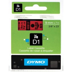938-CINTA ROTULADORA D1 9MMX7M NEGRO/ROJO DYMO S0720720