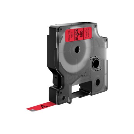939-CINTA ROTULADORA D1 9MMX7M NEGRO/ROJO DYMO S0720720