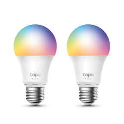 9437-Tapo L530E(2-pack) Bombilla inteligente 8,7 W Metalico, Blanco Wi-Fi