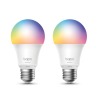 9437-Tapo L530E(2-pack) Bombilla inteligente 8,7 W Metalico, Blanco Wi-Fi