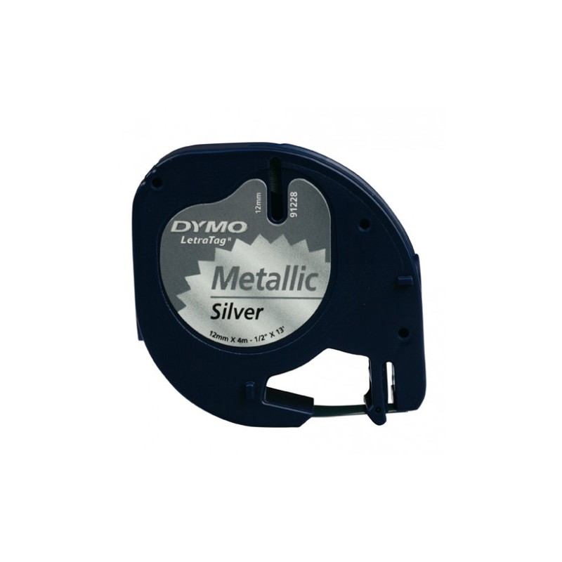 944-CINTA ROTULADORA LETRATAG 12MMX4M NEGRO/PLATA DYMO S0721730 944-CINTA ROTULADORA LETRATAG 12MMX4M NEGRO/PLATA DYMO S0721730