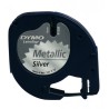 944-CINTA ROTULADORA LETRATAG 12MMX4M NEGRO/PLATA DYMO S0721730