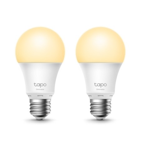 9453-Tapo L510E(2-pack) Bombilla inteligente 8,7 W Metalico, Blanco Wi-Fi
