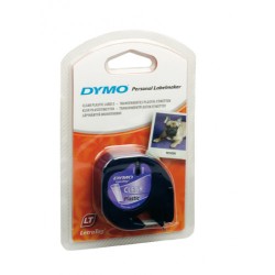 946-CINTA ROTULADORA LETRATAG 12MMX4M NEGRO/TRANSPARENTE DYMO S0721530
