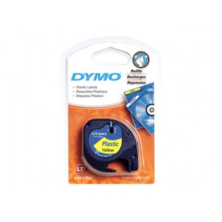 949-CINTA ROTULADORA LETRATAG 12MMX4M NEGRO/AMARILLO DYMO S0721620