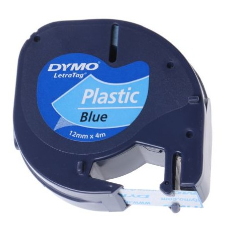 950-CINTA ROTULADORA LETRATAG 12MMX4M NEGRO/AZUL DYMO S0721650