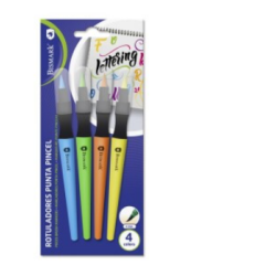 9501-Bismark 328354 rotulador Multi Azul, Verde, Naranja, Amarillo 4 pieza(s)