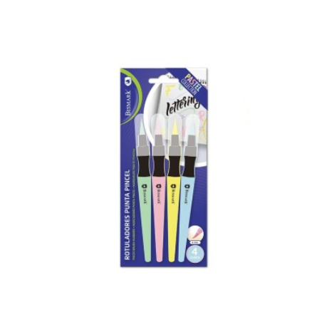 9502-Bismark 329575 rotulador Multi Verde, Azul claro, Rosa, Amarillo 4 pieza(s)