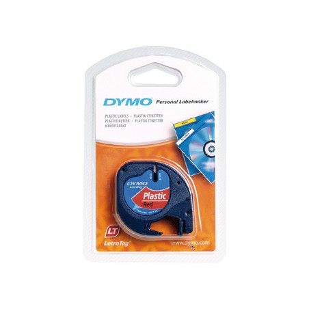 953-CINTA ROTULADORA LETRATAG 12MMX4M NEGRO/ROJO DYMO S0721630