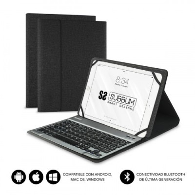 SUBBLIM Funda con Teclado KEYTAB PRO BLUETOOTH 101 Black