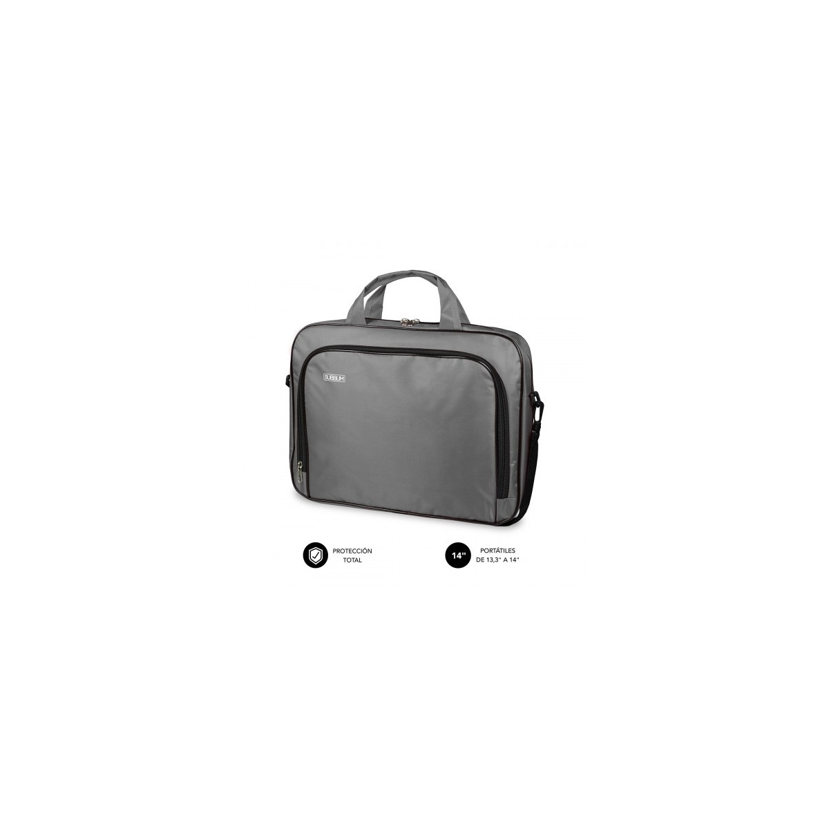 SUBBLIM Maletin Ordenador Oxford Laptop Bag 133 14 Grey