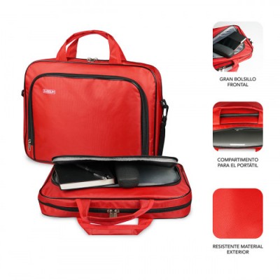 SUBBLIM Maletin Ordenador Oxford Laptop Bag 154 16 Red