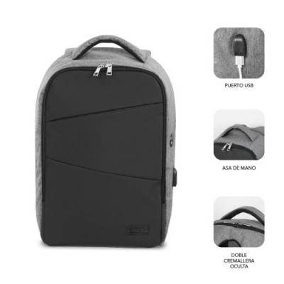 MOCHILA ANTIRROBO SECURE V2 AP ANTITHEFT BACKPACK 16 BLACK