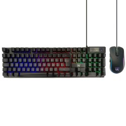 9646-Ewent PL3201 teclado USB QWERTY Espanol Negro