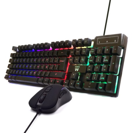 9647-Ewent PL3201 teclado USB QWERTY Espanol Negro
