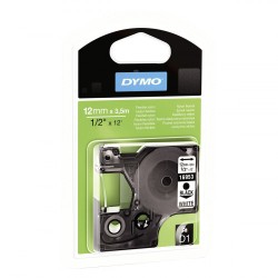 966-CINTA ROTULADORA D1 12MMX3.5M NYLON NEGRO/BLANCO DYMO S0718040