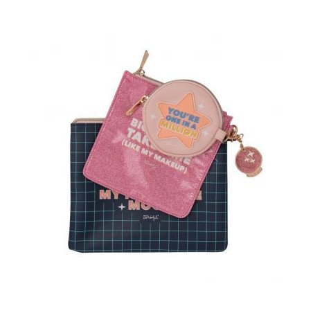 9663-SET DE 3 NECESERES - LIFE HAPPENS. SHOPPING HELPS. MR.WONDERFUL WOA11281EM