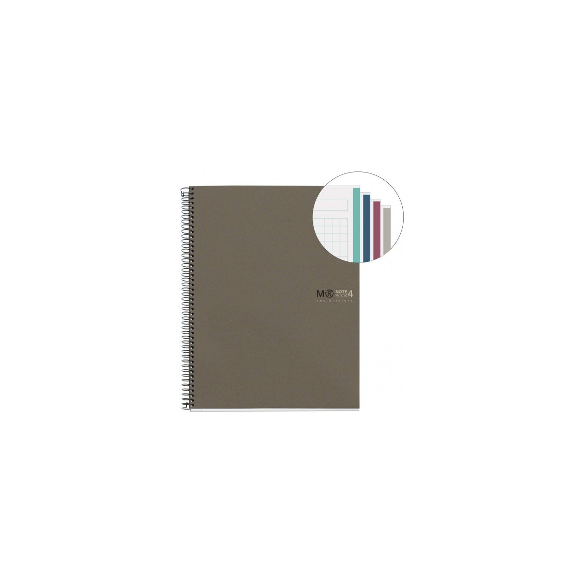 CUADERNO 100 RECICLADO NB 4 A5 120HOJAS ECOGRIS MIQUELRIUS 6084