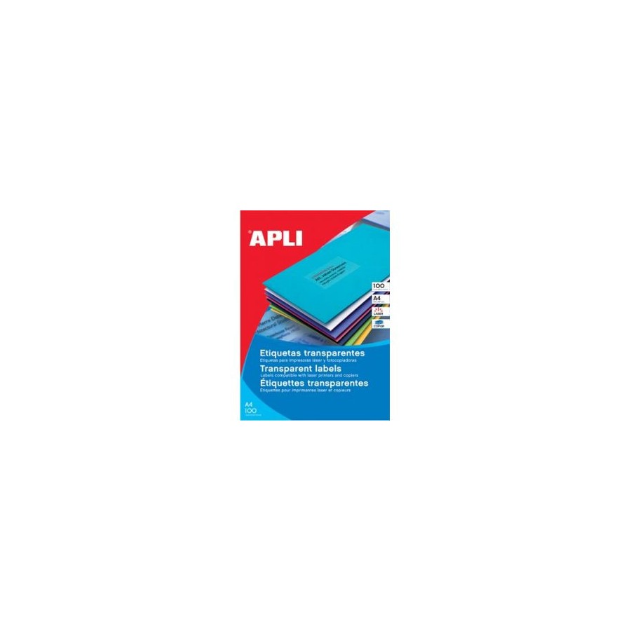9697-PACK 20 HOJAS (20 UDS) ETIQUETAS TRANSLUCIDAS 210X297MM APLI 1225 9697-PACK 20 HOJAS (20 UDS) ETIQUETAS TRANSLUCIDAS 210X297MM APLI 1225