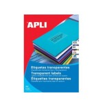 9697-PACK 20 HOJAS (20 UDS) ETIQUETAS TRANSLUCIDAS 210X297MM APLI 1225