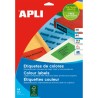 9698-PACK 20 HOJAS (200 UDS) ETIQUETAS AMARILLAS 210X297MM APLI 1599
