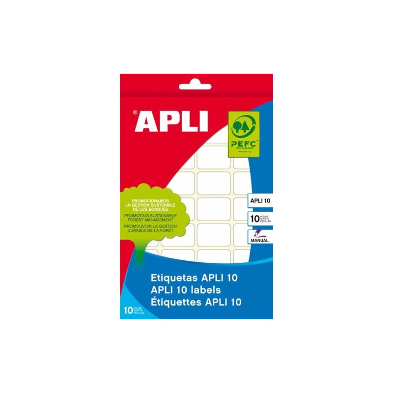 9703-APLI 01639 etiqueta autoadhesiva Rectangulo Permanente Blanco 420 pieza(s) 9703-APLI 01639 etiqueta autoadhesiva Rectangulo Permanente Blanco 420 pieza(s)