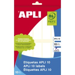 9705-APLI 01643 etiqueta autoadhesiva Rectangulo Permanente Blanco 100 pieza(s)