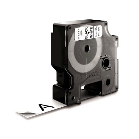 971-CINTA ROTULADORA D1 19MMX5.5M POLIESTER NEGRO/BLANCO DYMO S0718070