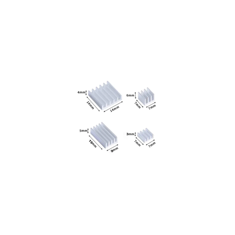 9729-RASPBERRY DISIPADOR, PACK COMPATIBLE PI 4 9729-RASPBERRY DISIPADOR, PACK COMPATIBLE PI 4