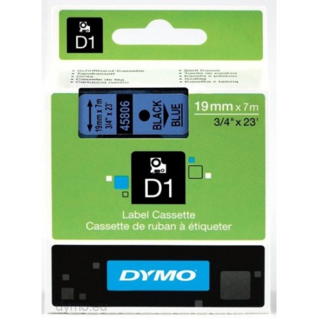 974-CINTA ROTULADORA D1 19MMX7M NEGRO/AZUL DYMO S0720860