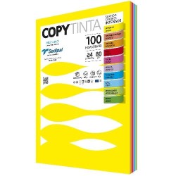 9742-PAQUETE 100 HOJAS A4 80G COLORES SURTIDOS INTENSOS (10 HOJAS X COLOR) FABRIANO 11303
