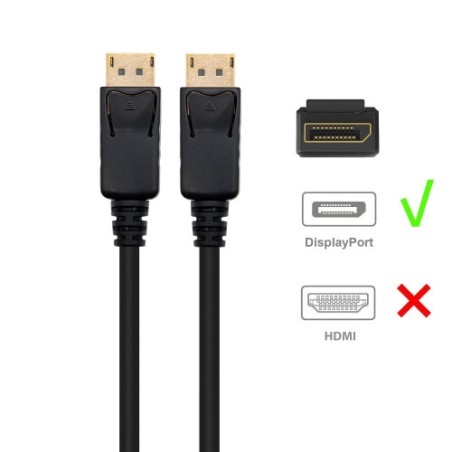 9747-Ewent EC1405 cable DisplayPort 1 m Negro